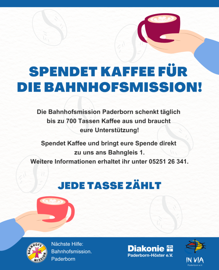 Kaffee Spende Bahnhofsmission